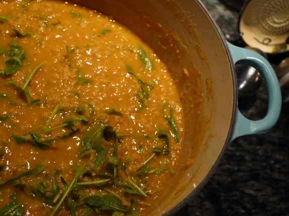 Lentil Arugula Soup